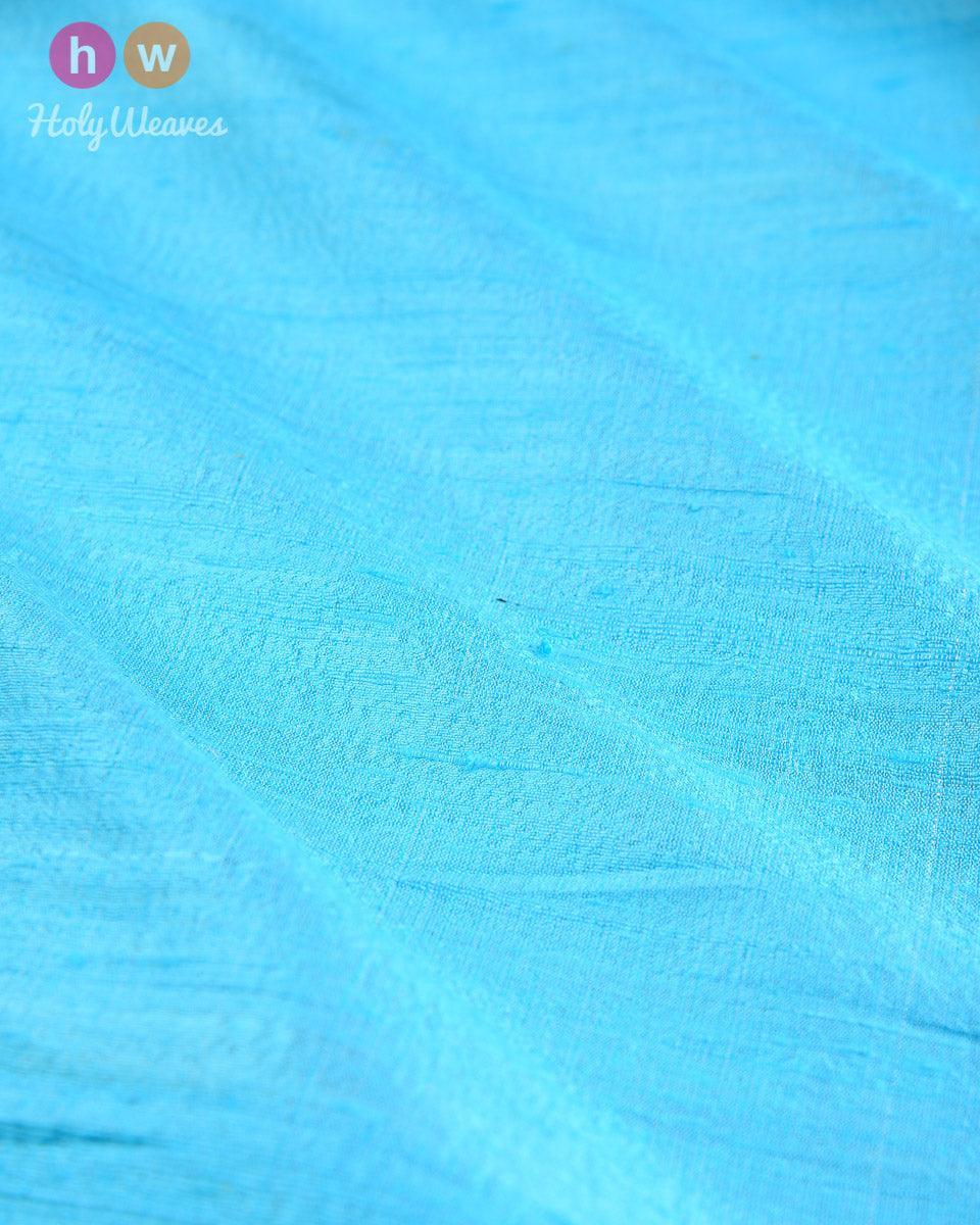 Ferozi Handwoven Plain Raw Silk Fabric - By HolyWeaves, Benares