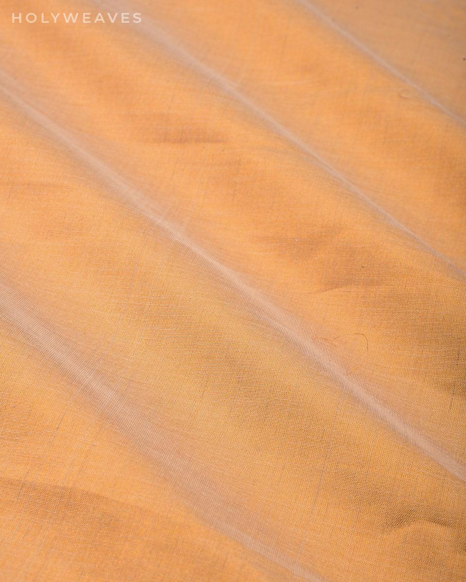 Gold Banarasi Woven Cotton Tissue Fabric - By HolyWeaves, Benares
