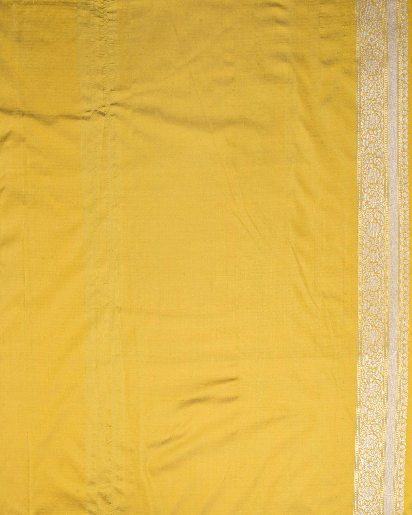 Gray Banarasi Classic Buta Cutwork Brocade Handwoven Katan Silk Saree - By HolyWeaves, Benares