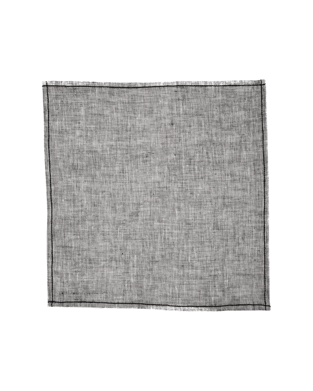 Gray Handwoven Pure Linen Cotton Pocket Square For Men - By HolyWeaves, Benares