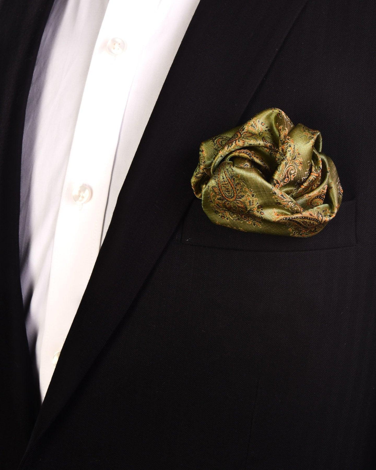 Black Pocket Square. Solid Color Satin Finish, No Print