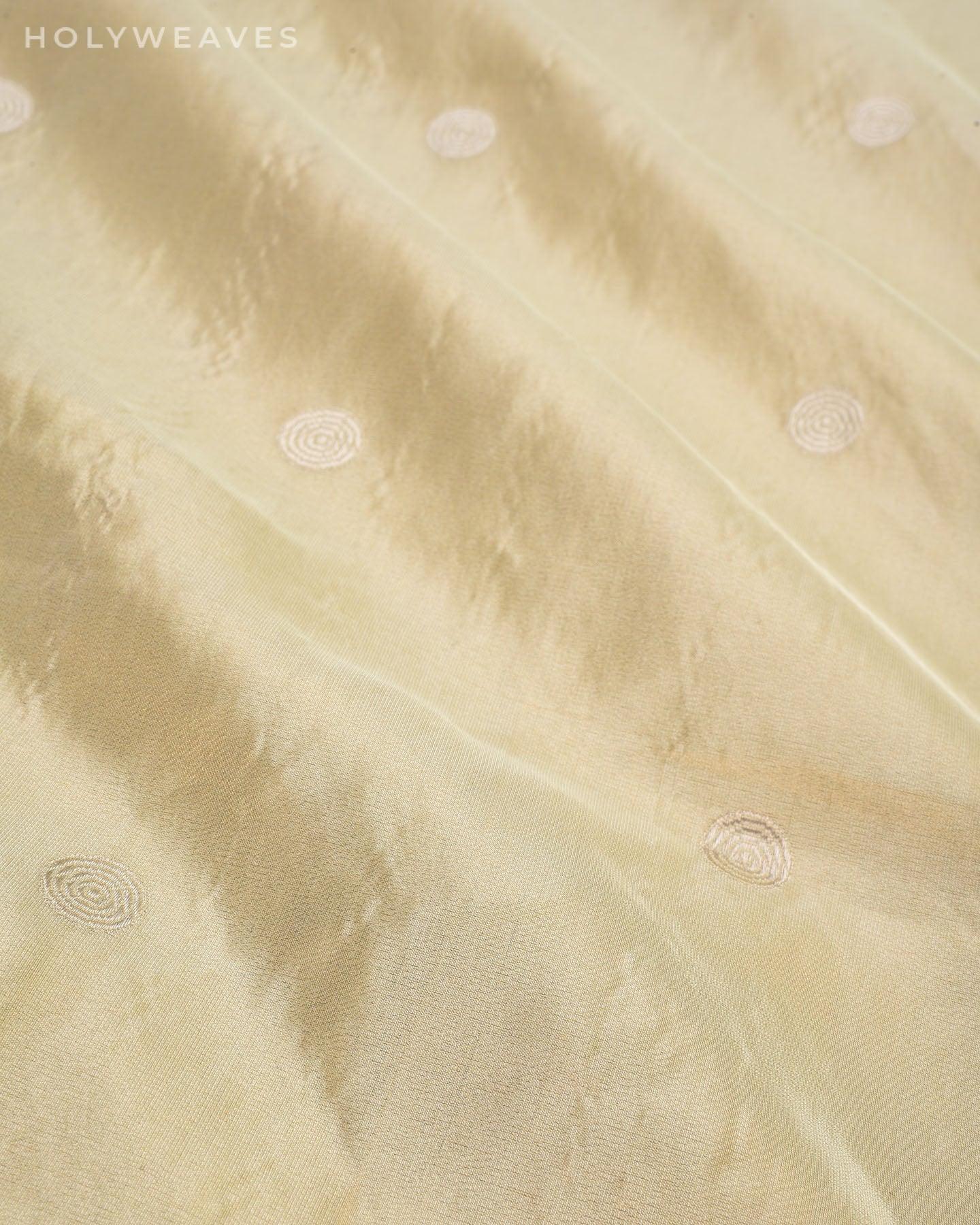 Laurel Green Banarasi Kadhuan Brocade Handwoven Katan Tissue Saree - By HolyWeaves, Benares
