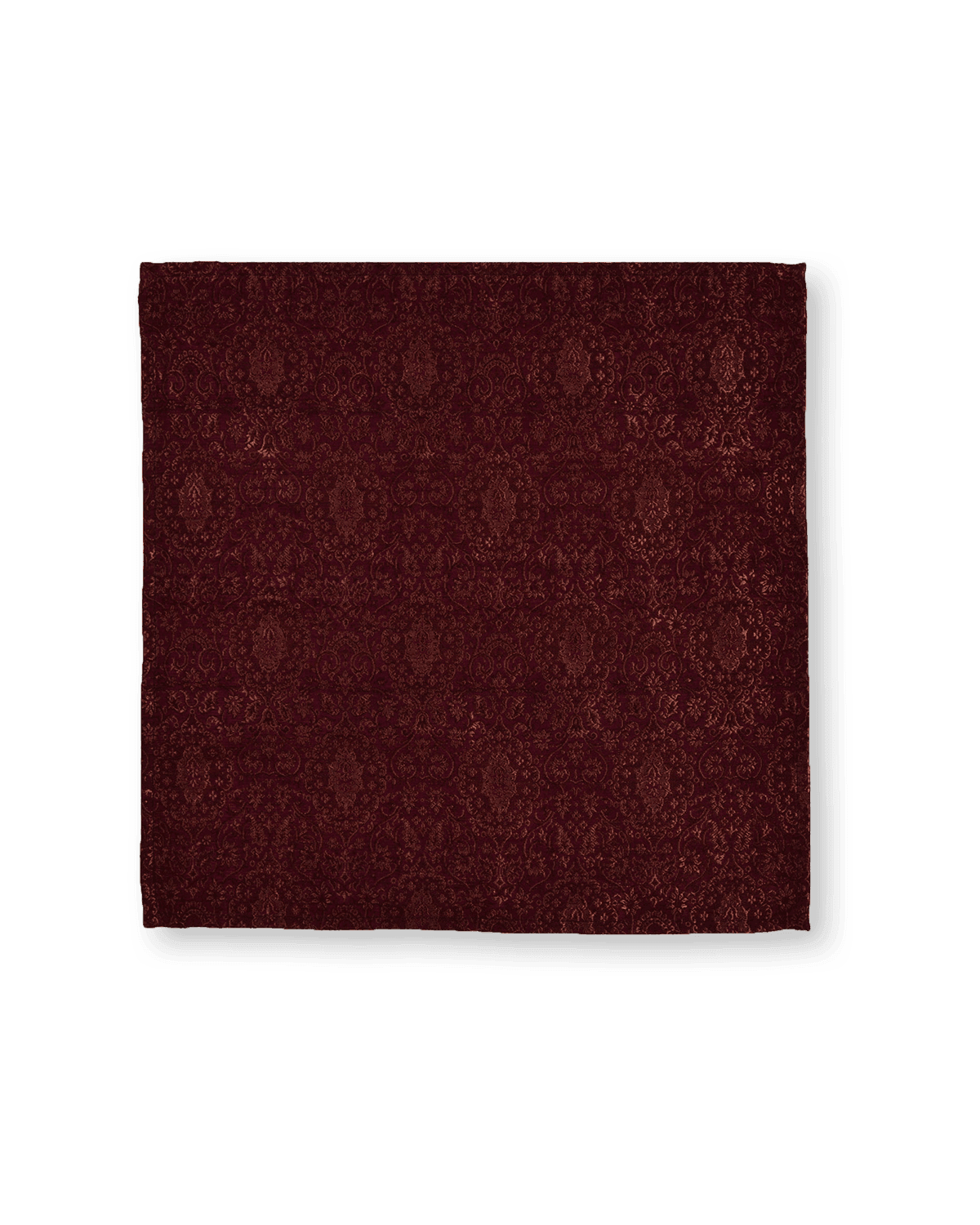 Mahogany Tanchoi Handwoven Silk-wool Pocket Square For Men - By HolyWeaves, Benares