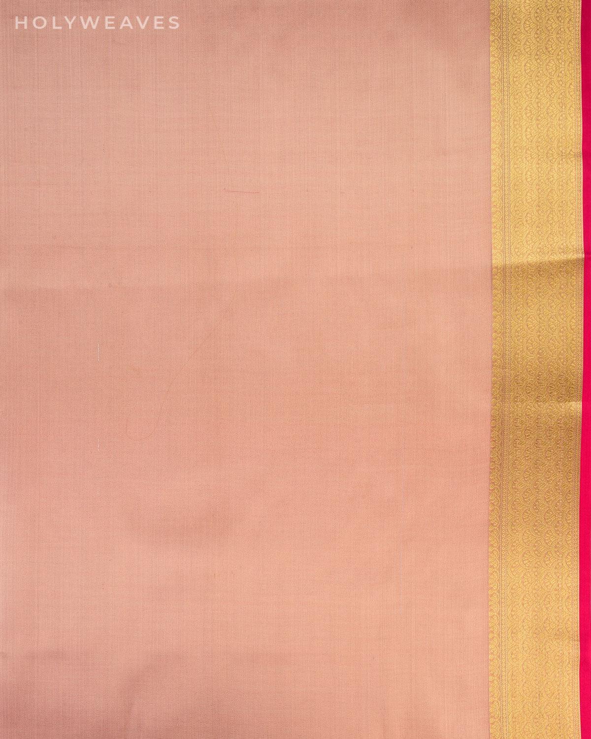 Metallic Firozi Banarasi Polka Buti Cutwork Brocade Woven Art Cotton Tissue Saree - By HolyWeaves, Benares