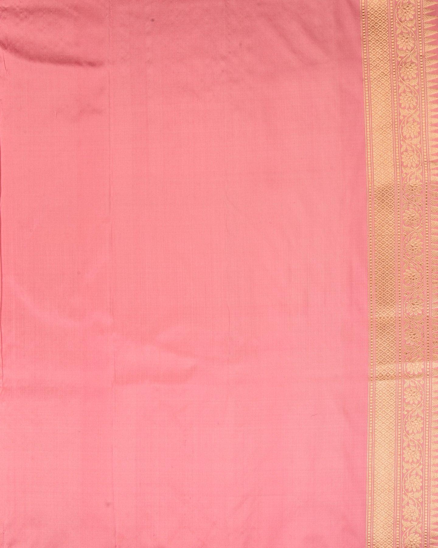 Multi-color Banarasi Candy Stripes Rangkaat Brocade Handwoven Kora Silk Saree - By HolyWeaves, Benares