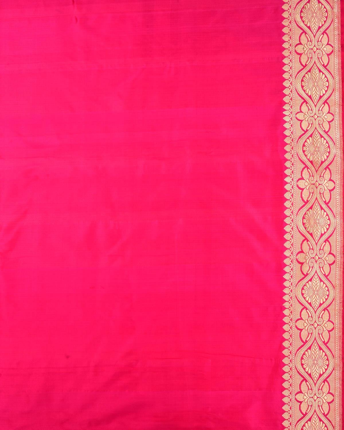 Multi-color Banarasi Rangkaat Gold & Silver Zari Kadhuan Brocade Handwoven Katan Silk Saree - By HolyWeaves, Benares