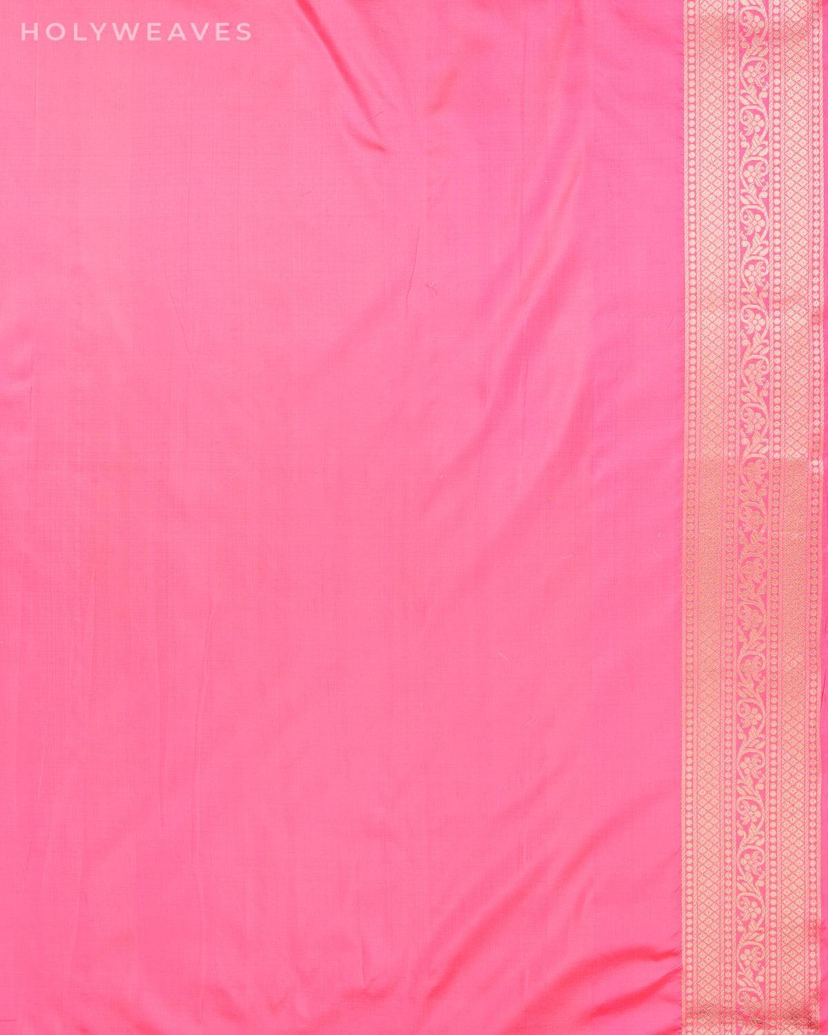 Peach Banarasi Tehri Sona Rupa Jaal Cutwork Brocade Handwoven Katan Silk Saree - By HolyWeaves, Benares