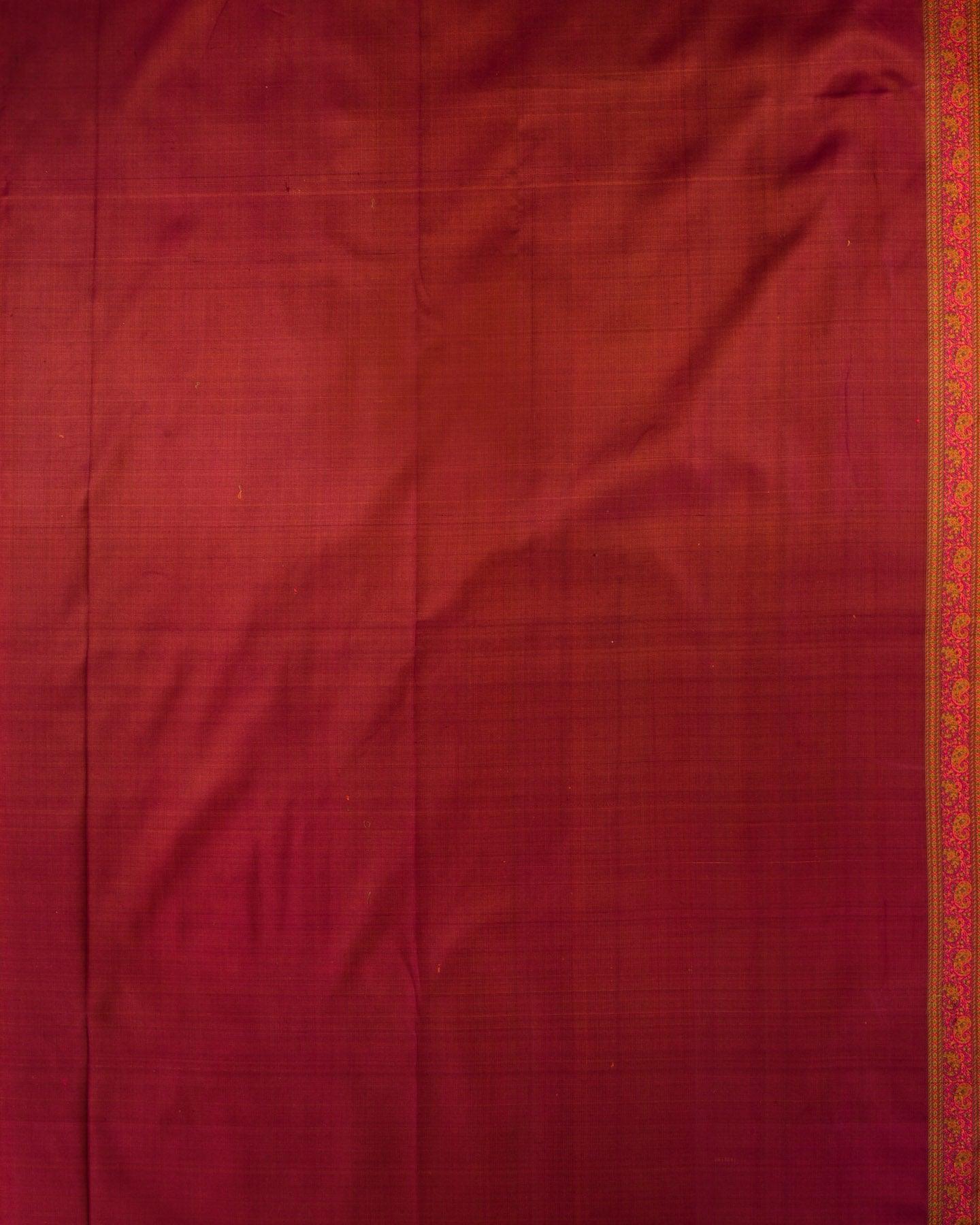 Purple Banarasi Tehri Ektara Jamawar Handwoven Katan Silk Saree - By HolyWeaves, Benares