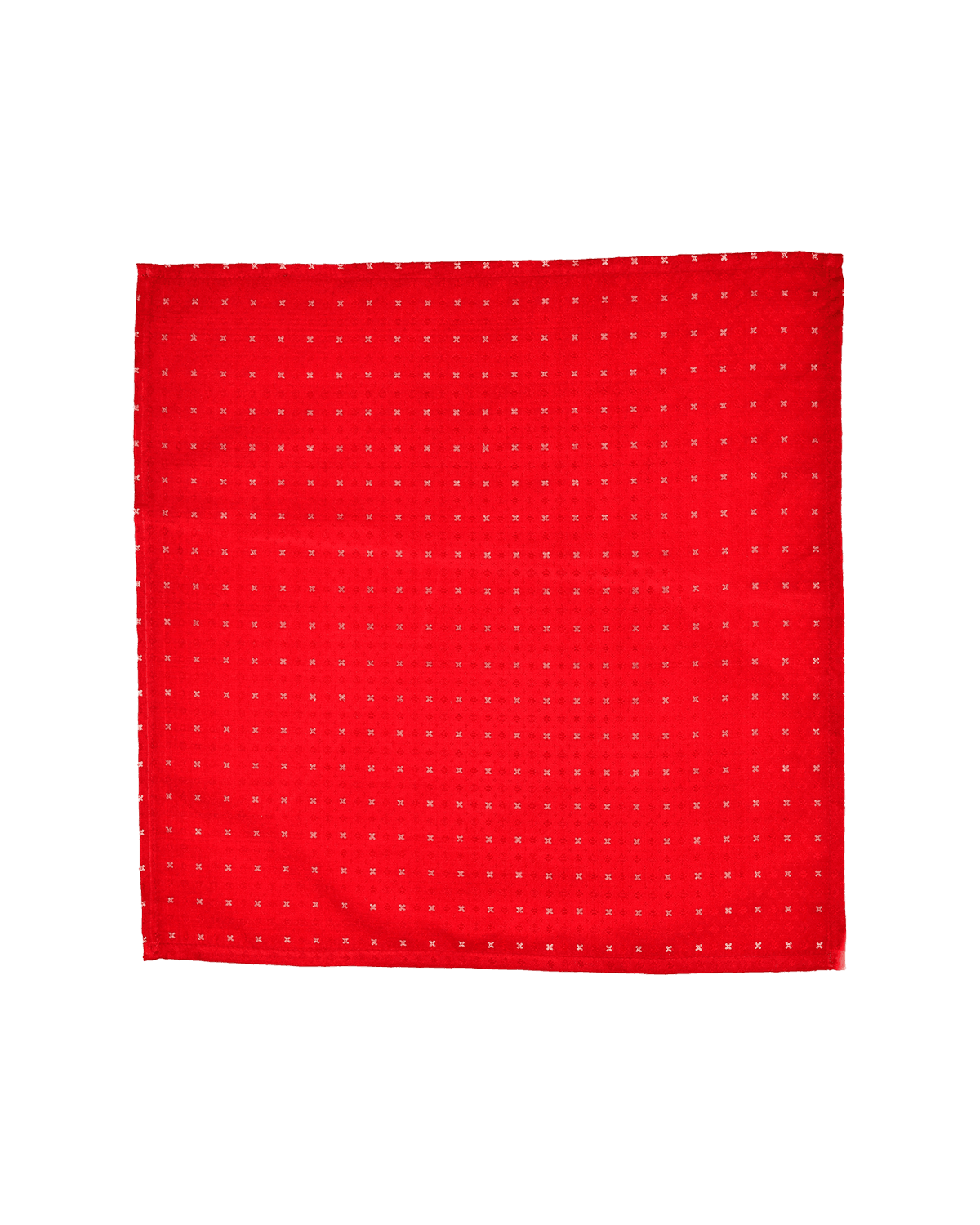 Red Tanchoi Brocade Handwoven Pure Silk Pocket Square For Men - By HolyWeaves, Benares