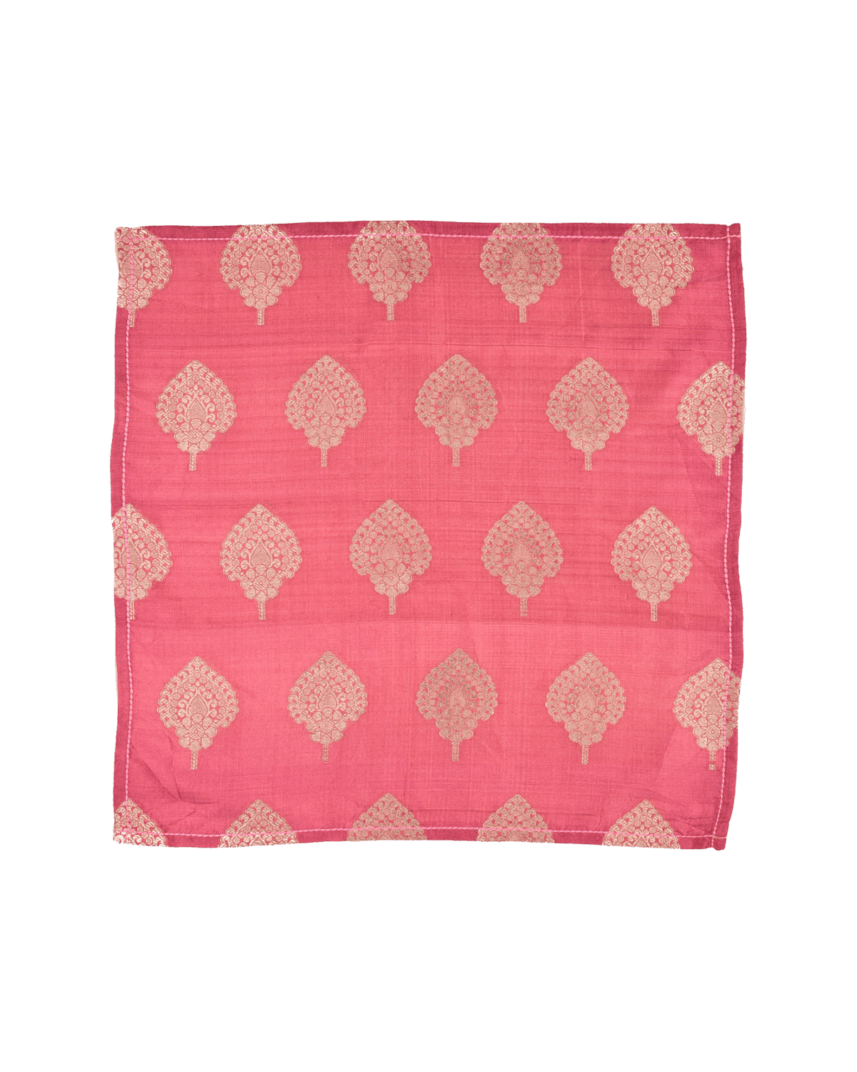 Redwood Brocade Handwoven Pure Silk Pocket Square For Men - By HolyWeaves, Benares