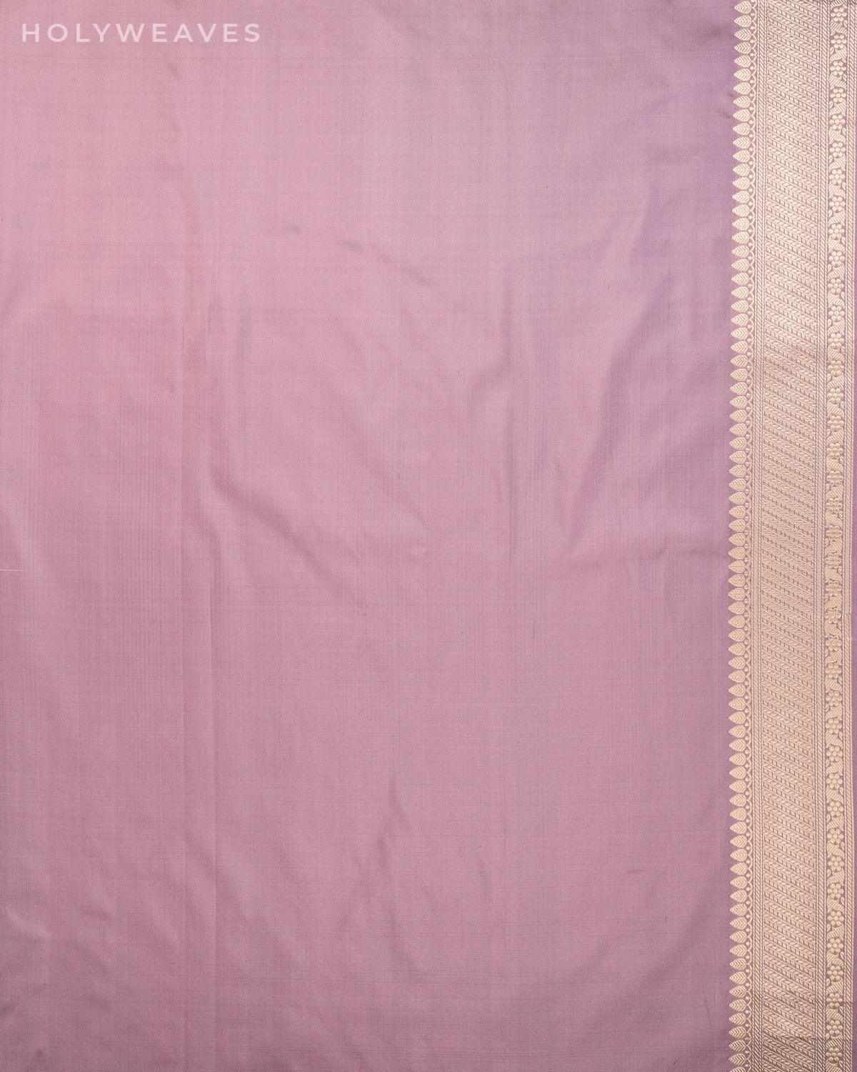 Rosy Brown Banarasi Buti Alfi Kadhuan Brocade Handwoven Katan Silk Saree - By HolyWeaves, Benares