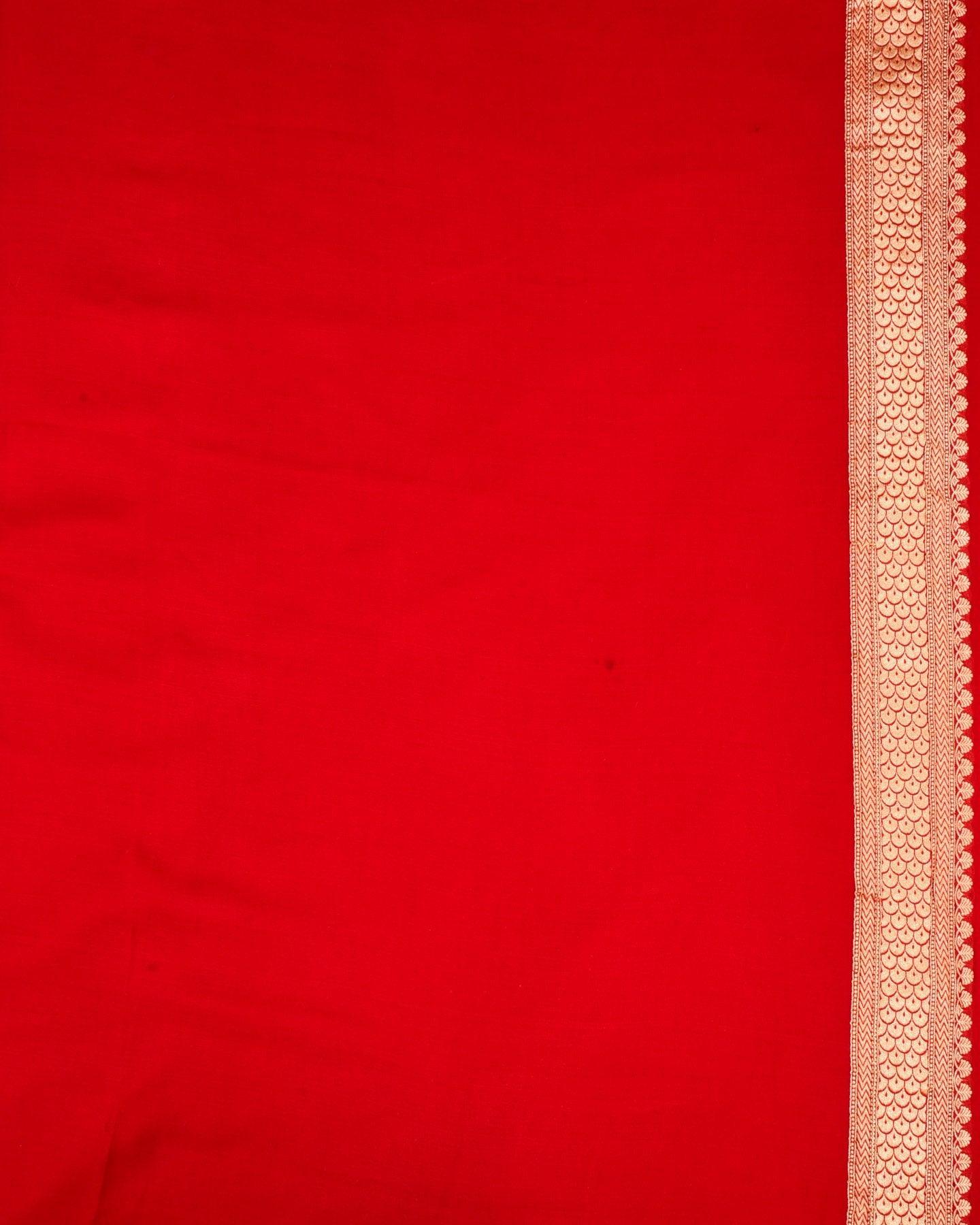 Shaded Pink-Orange Banarasi Leheriya Stripes Cutwork Brocade Handwoven Khaddi Georgette Saree - By HolyWeaves, Benares