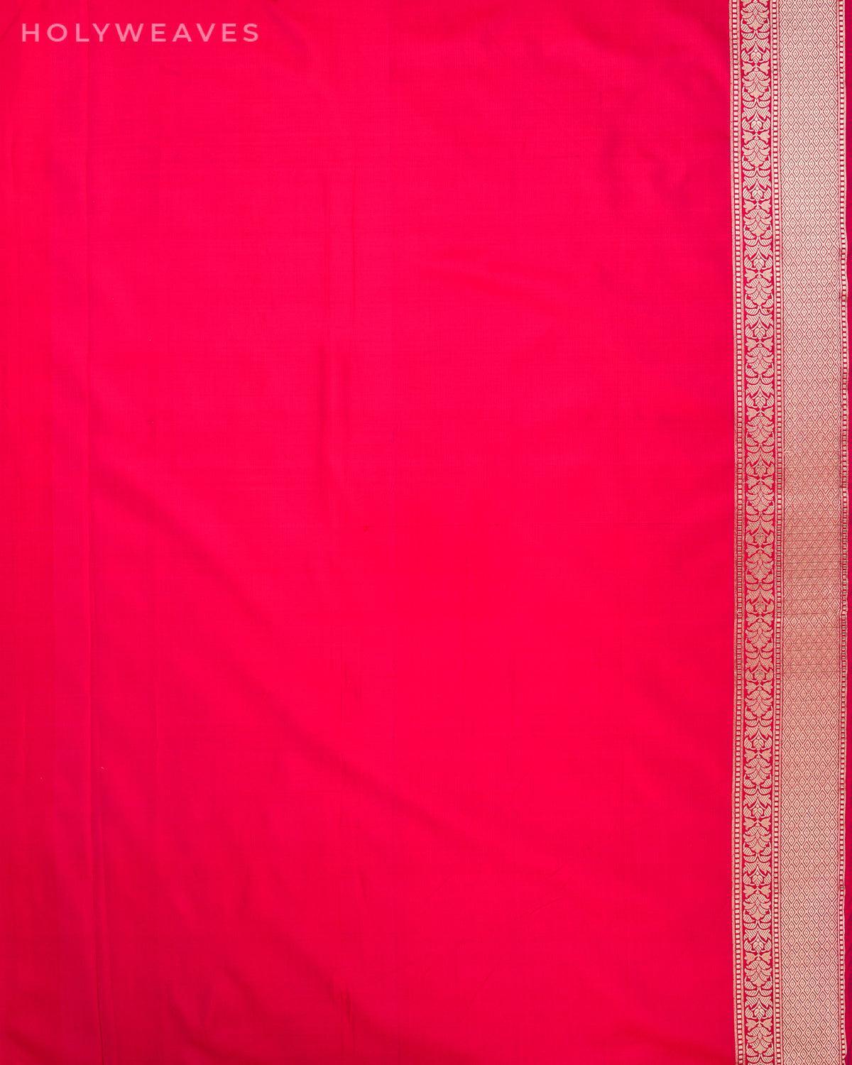 Shot Rani Pink Bridal Banarasi Cutwork Brocade Handwoven Katan Silk Saree - By HolyWeaves, Benares