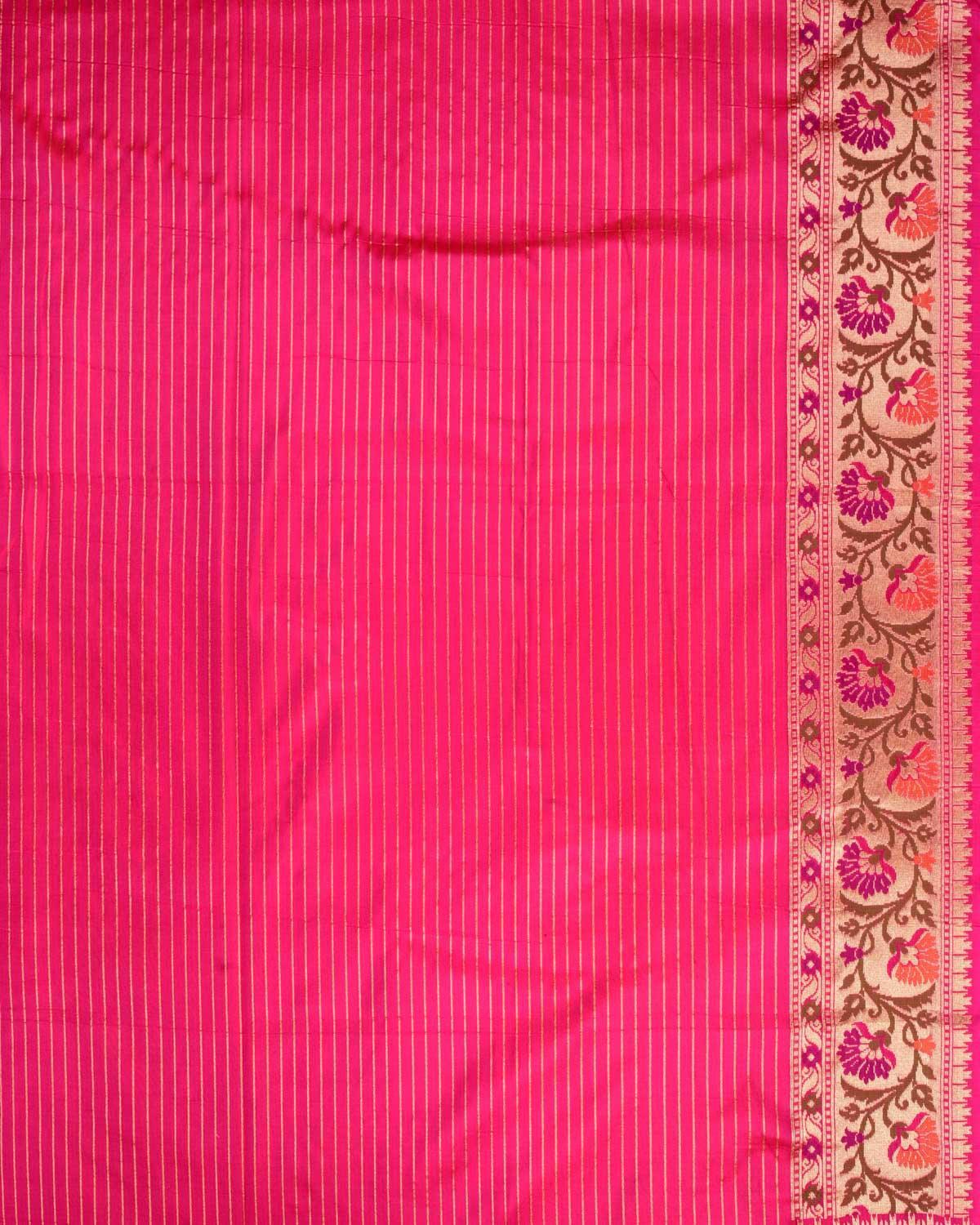 Shot Rani Red Banarasi Patola Tehra Meena Cutwork Brocade Handwoven Katan Silk Saree - By HolyWeaves, Benares