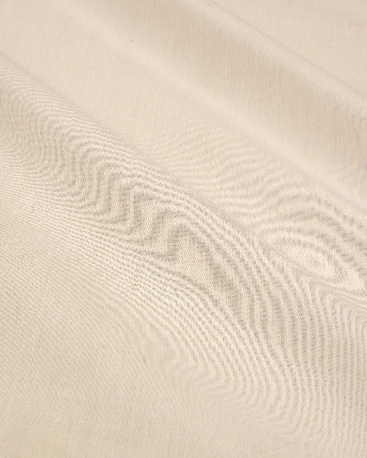 White Banarasi Pure Cotton Silk Fabric - By HolyWeaves, Benares