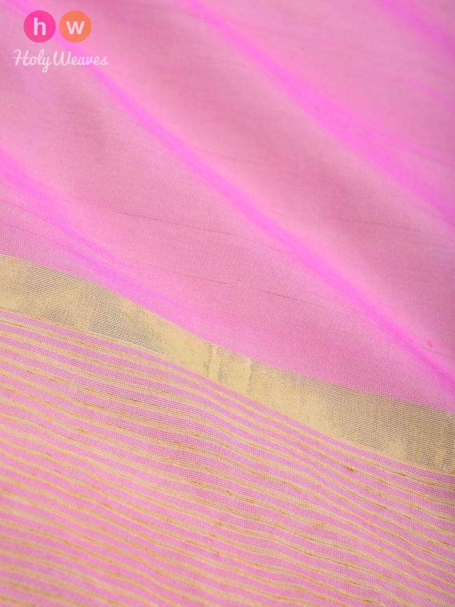 Wisteria Mauve Woven Poly Cotton Silk Dupatta - By HolyWeaves, Benares